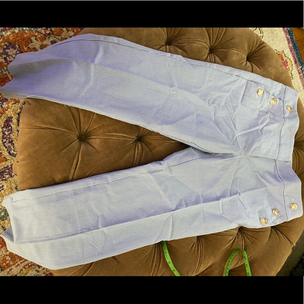 Loft size 10 stripe light blue Marisa pants